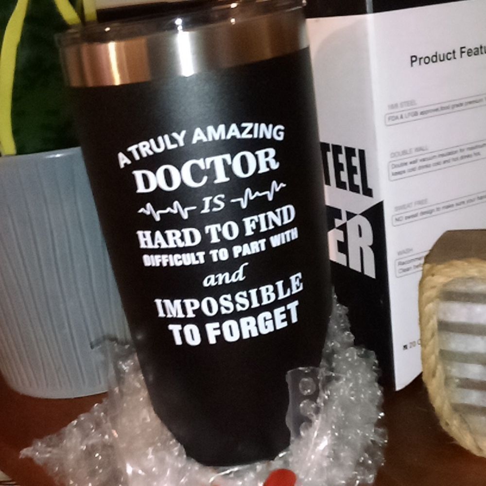New Engraved Doctor Tumbler,Gift Travel Tumbler, Stainless Cup, Hospital Gift.